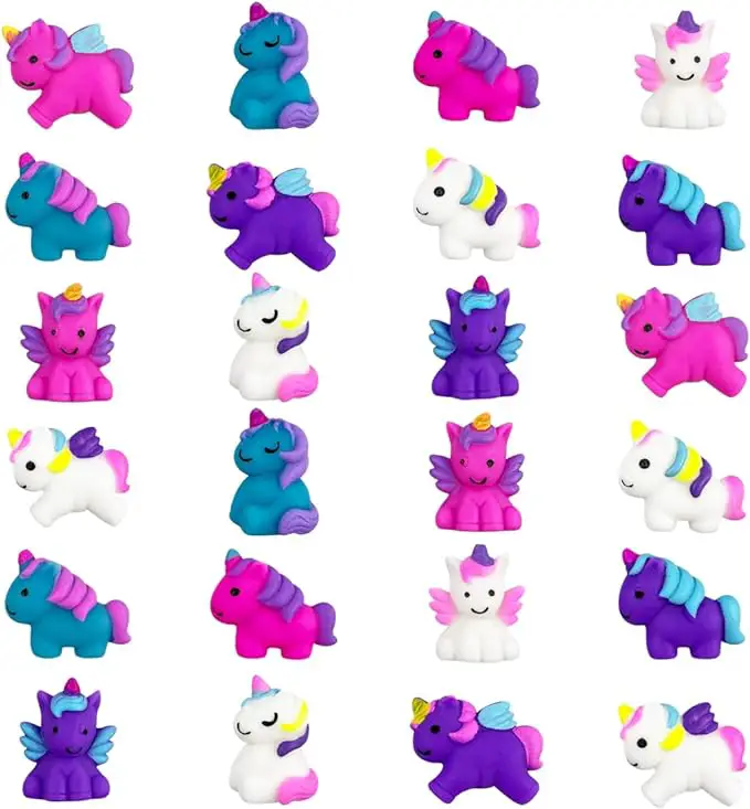 24 PCS Unicorn Kawaii Squishies Mochi Squishy Toys