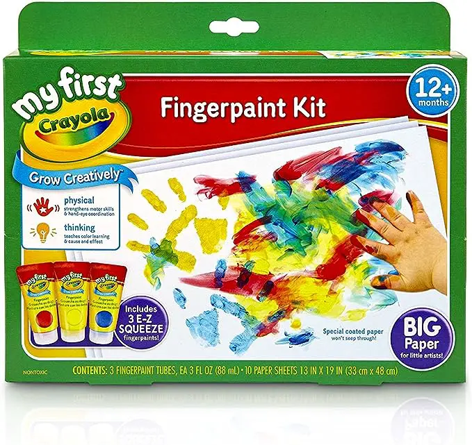 Crayola My First Fingerpaint Kit, Washable Paint