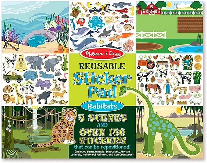 Melissa and Doug Reusable Sticker Pad: Habitats