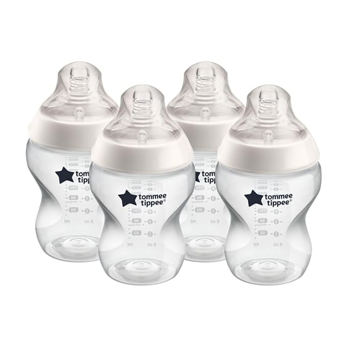 Tommee Tippee Closer To Nature Baby Bottles Slow Flow Breast-Like Nipple With Anti-Colic Valve 
