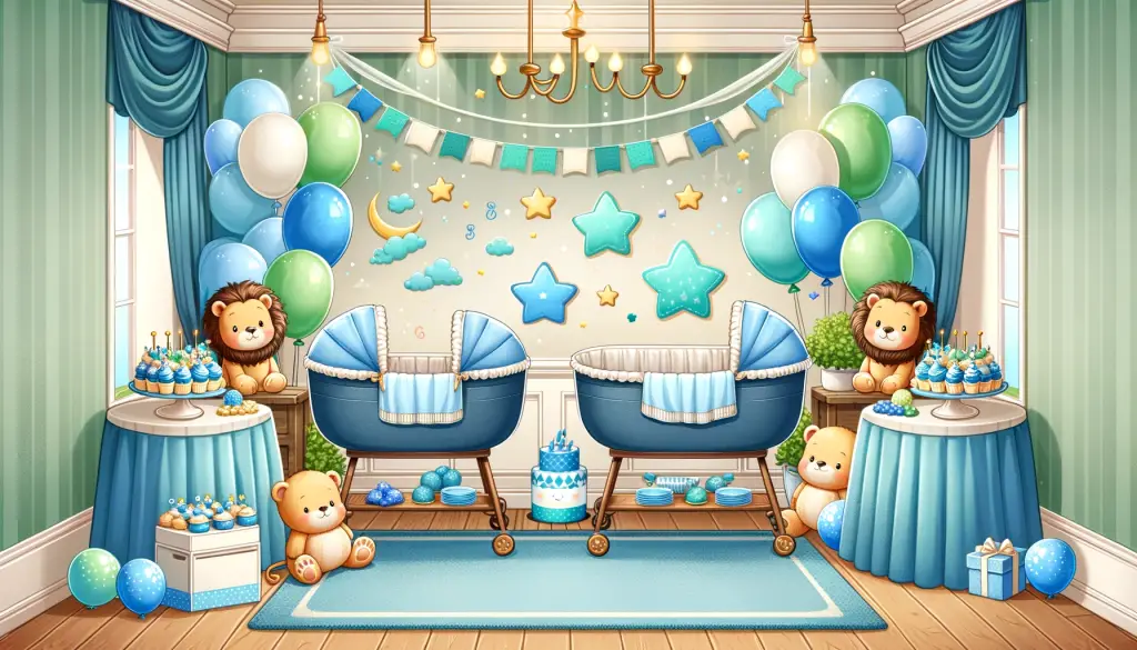 Baby Shower Themes for Twin Boys