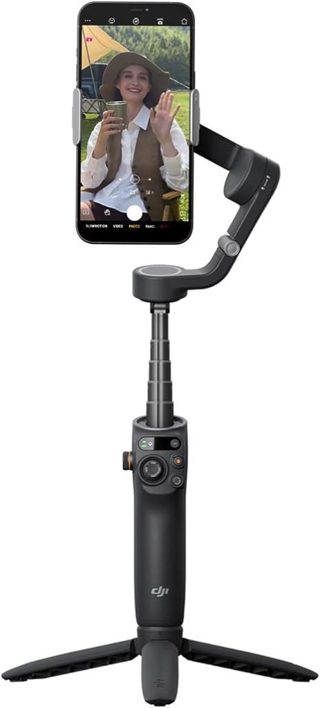 DJI Osmo Mobile 6 Gimbal Stabilizer • for Smartphones • 3-Axis Phone Gimbal • Built-In Extension Rod • Object Tracking • Portable and Foldable