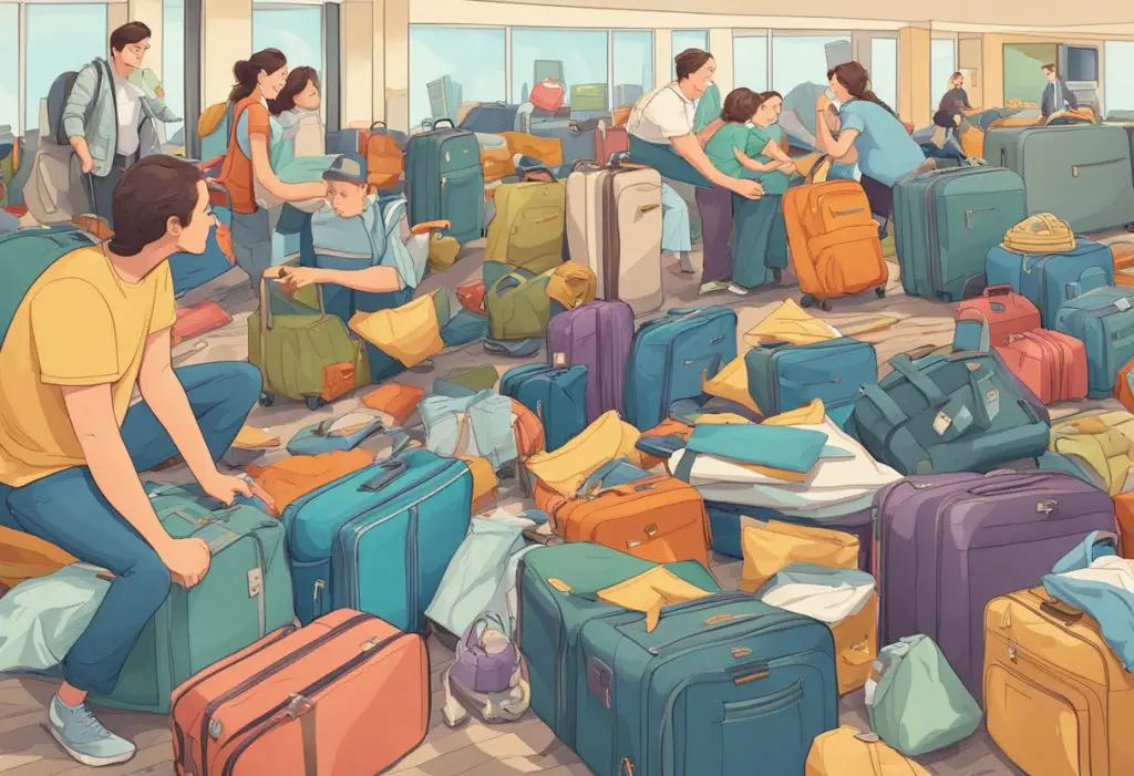 Families struggle with lost luggage, missed flights, and chaotic hotel rooms on their vacations