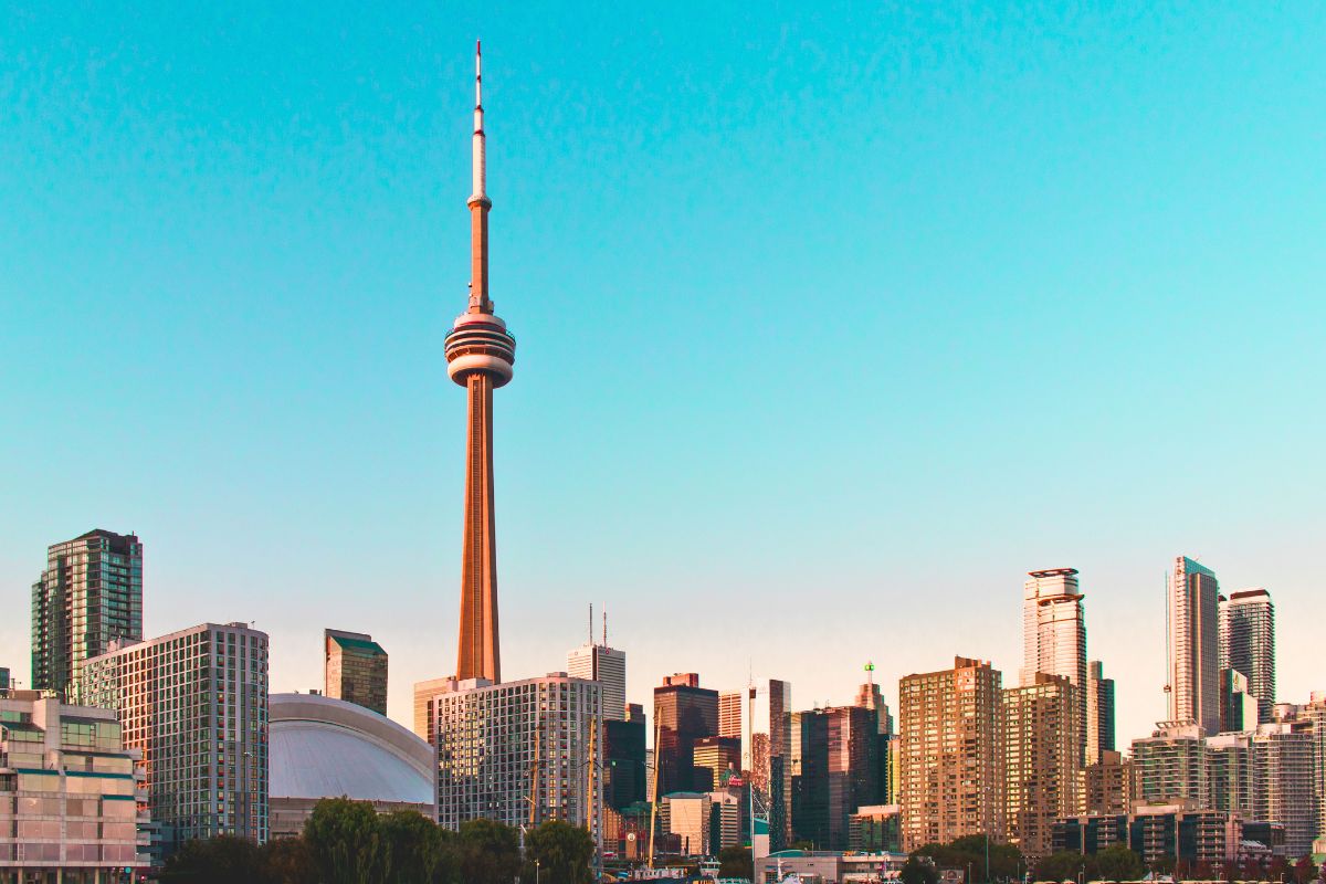 Toronto skyline featuring the CN Tower, one of Canada's most popular family-friendly city destinations.
