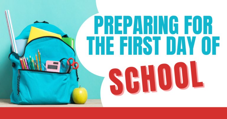 preparing for first day of school