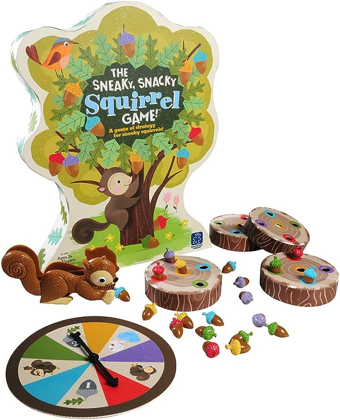 Educational Insights The Sneaky, Snacky Squirrel Game, 4 players, for Preschoolers Toddlers, Gift for Toddlers Ages 3+
